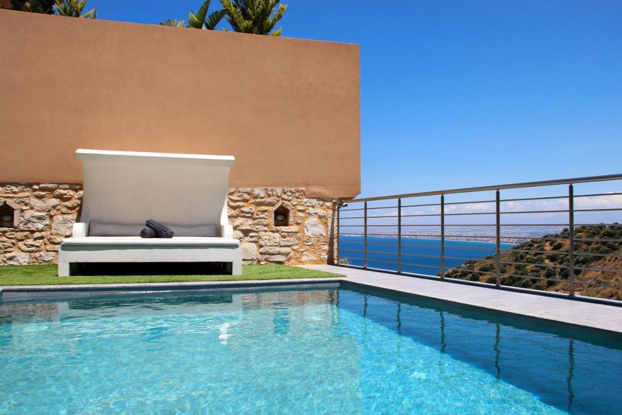 Design Villa Nicol - Heated Pool - Summer Kitchen 伊拉克利翁 外观 照片