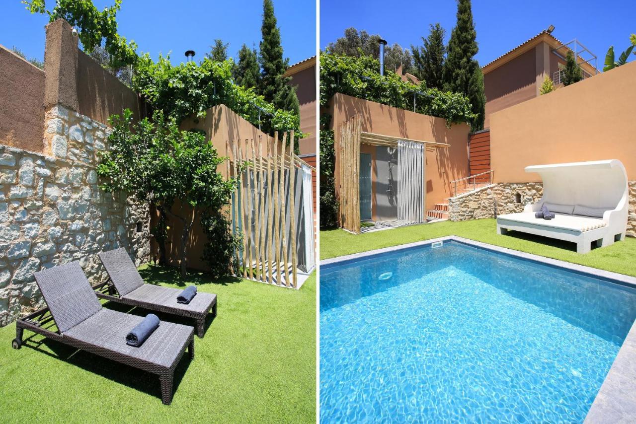 Design Villa Nicol - Heated Pool - Summer Kitchen 伊拉克利翁 外观 照片